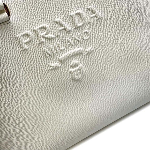 Prada Medium Handbag Saffiano Leather White - Picture 12 of 16